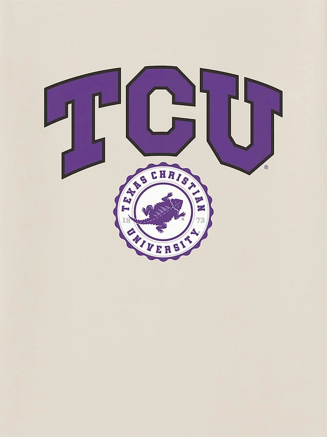 Tcu Texas Christian University Collegiate Seal Dark Graphic T-Shirt