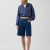 Textured Cotton Oversized Half-Zip Pullover
