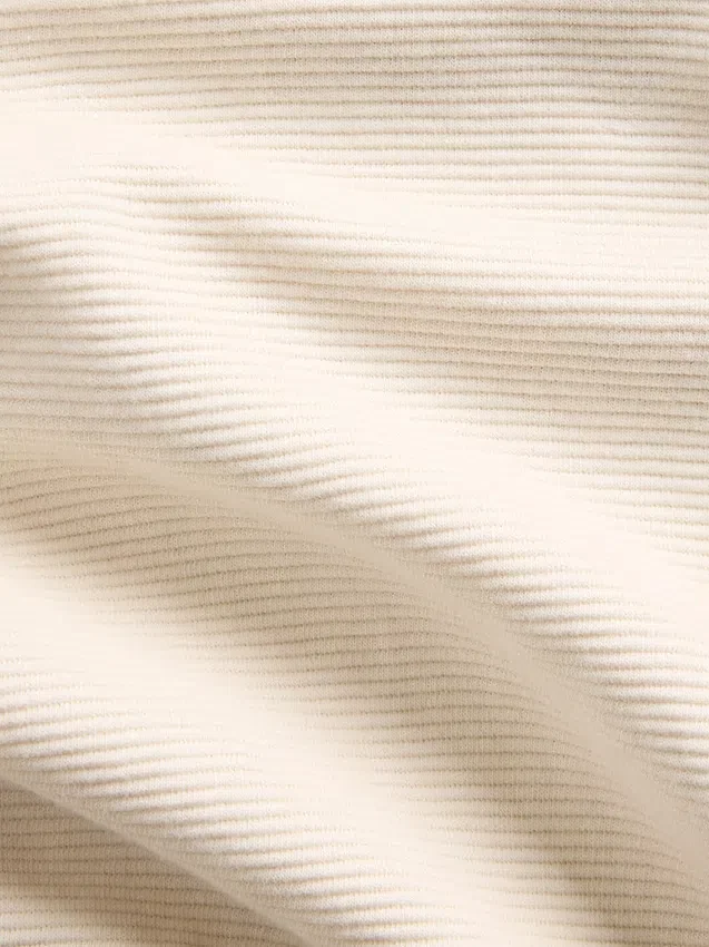 Textured Cotton Oversized Half-Zip Pullover