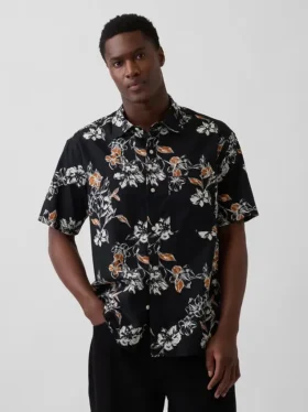 Textured Linen-Cotton Shirt