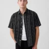 Textured Linen-Cotton Shirt