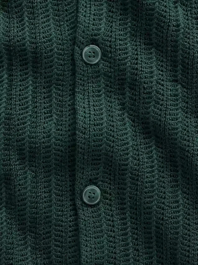 Textured Relaxed Sweater Shirt