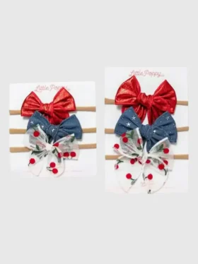 The Cherry Headband Bow Set