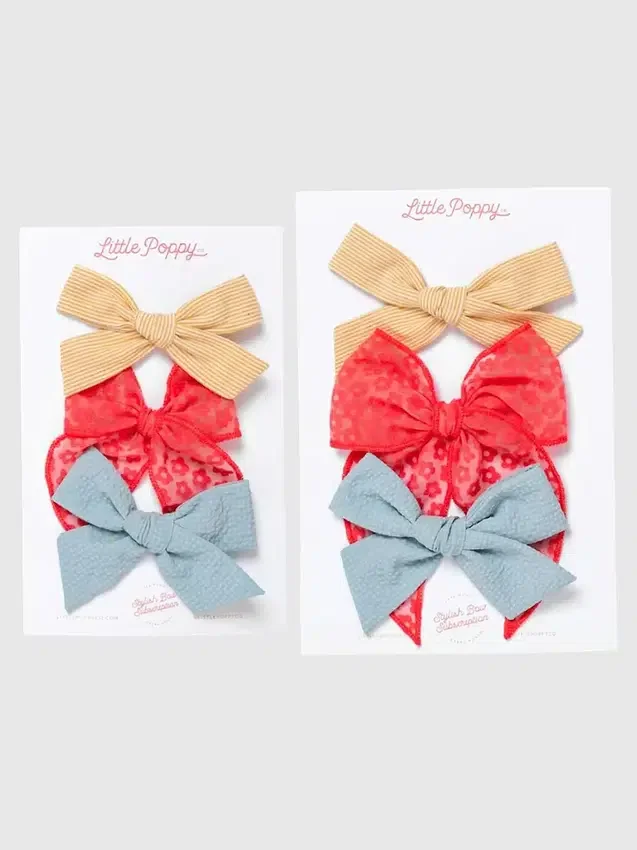 The Dahlia Bow Clip Set