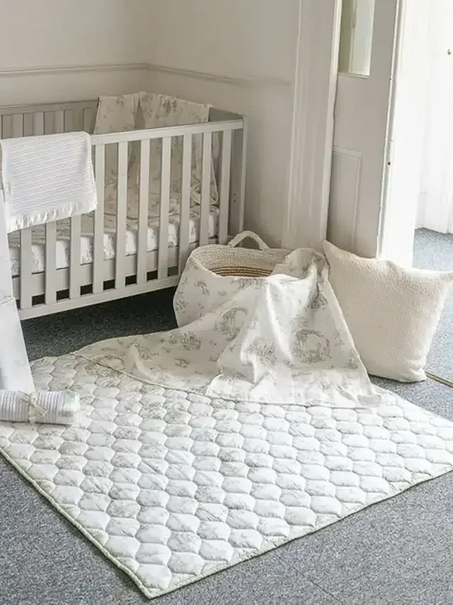 The Gilded Bird Safari Toile Quilted Playmat