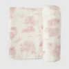 The Gilded Bird Spring Toile Bamboo Baby Blanket