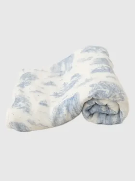 The Gilded Bird Spring Toile Bamboo Baby Blanket