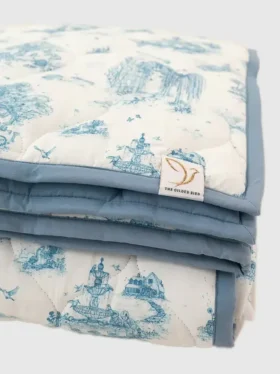 The Gilded Bird Spring Toile Quilted Playmat