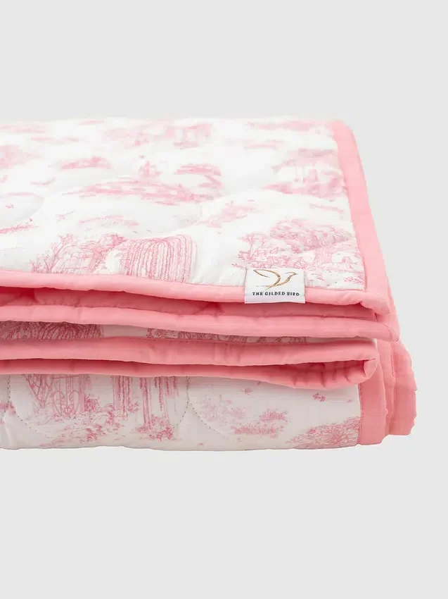 The Gilded Bird Spring Toile Quilted Playmat