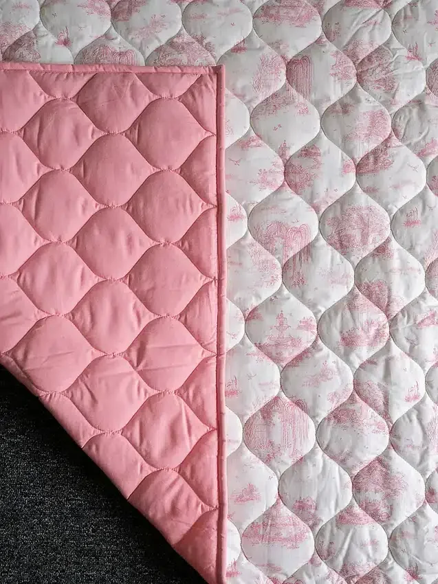 The Gilded Bird Spring Toile Quilted Playmat