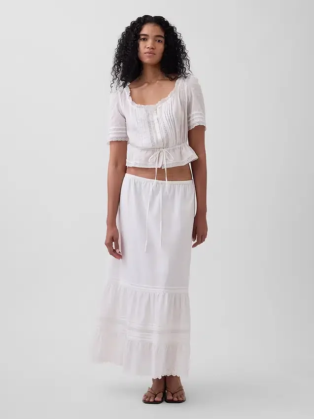 Tiered Easy Maxi Skirt