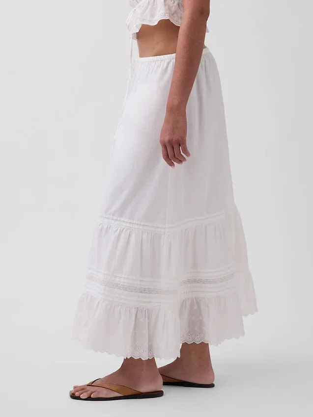 Tiered Easy Maxi Skirt