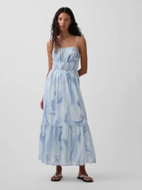 Tiered Tie-Back Maxi Dress