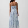 Tiered Tie-Back Maxi Dress