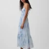 Tiered Tie-Back Maxi Dress