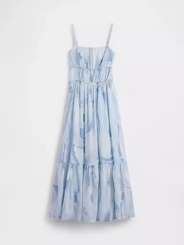 Tiered Tie-Back Maxi Dress