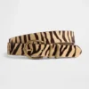 Tiger Print Calf Hair Belt
