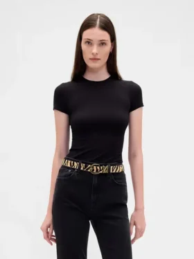 Tiger Print Calf Hair Belt