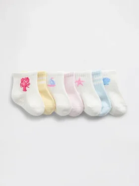 Toddler Beachy Quarter Crew Socks (7-Pack)
