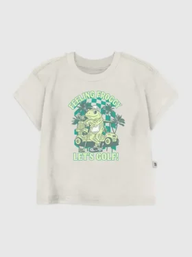 Toddler Froggy Golfing Graphic T-Shirt