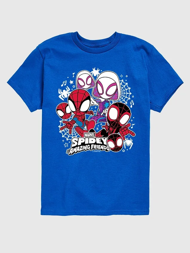 Toddler Marvel Spidey and Friends Short Sleeve Graphic Tee