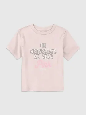 Toddler Mean Girls on Wednesdays We Wear Pink Graphic Tee
