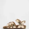 Toddler Metallic Strap Sandals