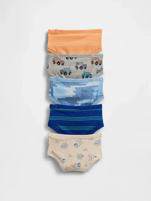 Toddler Organic Stretch Cotton Briefs (5-Pack)