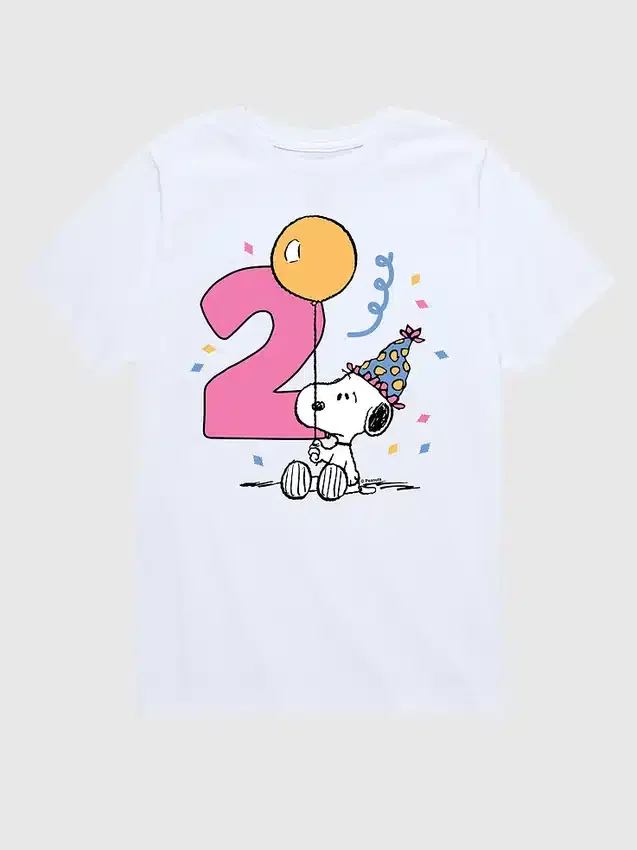 Toddler Peanuts 2Nd Birthday Short Sleeve Graphic Tee