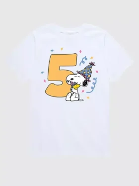 Toddler Peanuts 5Th Birthday Short Sleeve Graphic T-Shirt