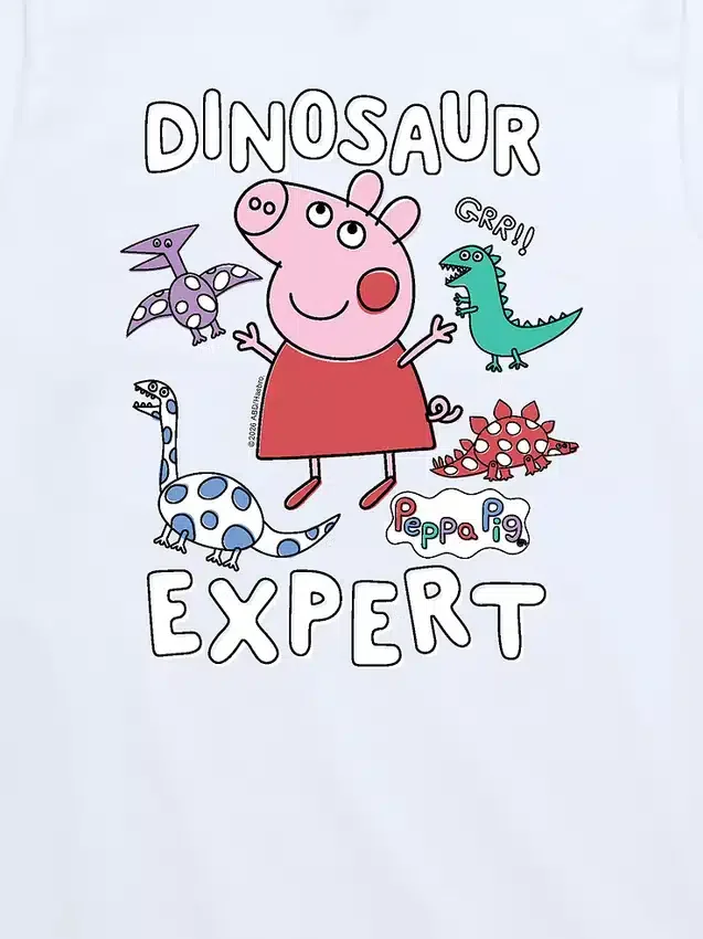 Toddler Peppa Pig Dinosaur Expert Short Sleeve Graphic T-Shirt
