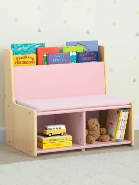Toddler Reading Nook with Padded Bench