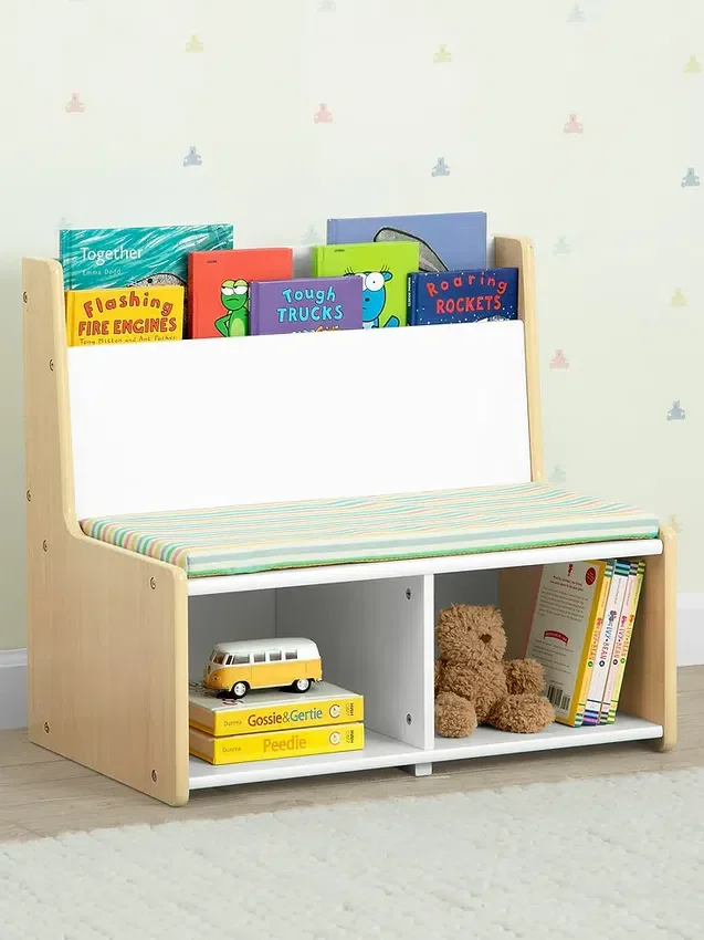 Toddler Reading Nook with Padded Bench