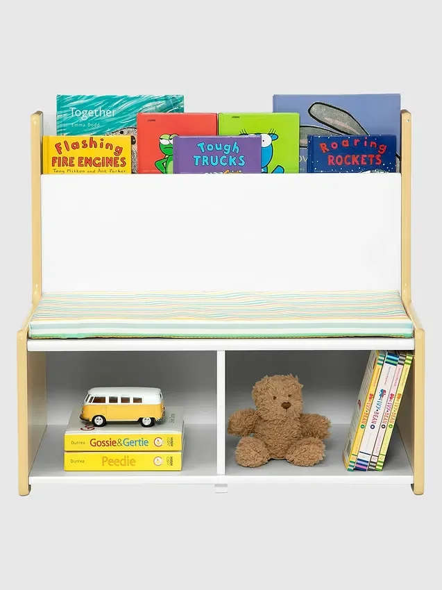 Toddler Reading Nook with Padded Bench