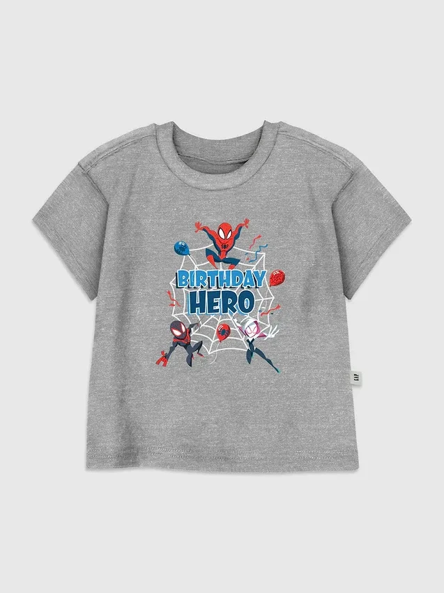 Toddler Spiderman Birthday Hero Graphic T-Shirt