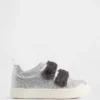 Toddler Vegan Fur Glitter Sneakers