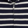 Towel Terry Oversized Stripe Zip Hoodie