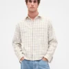 Twill Straight-Hem Shirt
