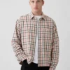 Twill Straight-Hem Shirt