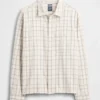 Twill Straight-Hem Shirt