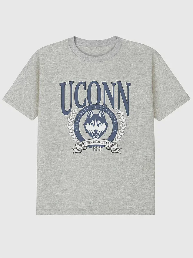 Uconn Laurel Crest Graphic T-Shirt