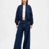 Ultrasoft Denim Bomber Jacket