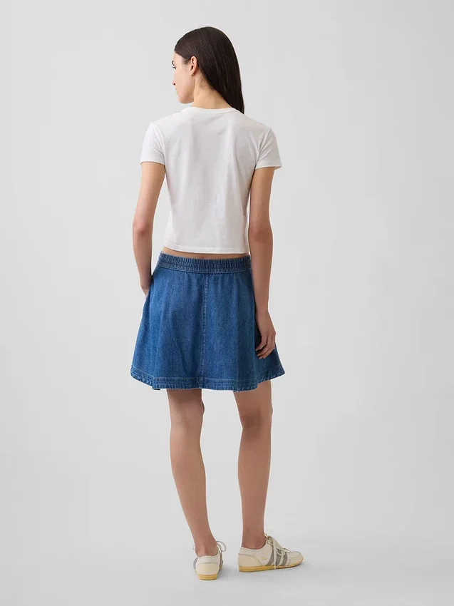 Ultrasoft Denim Easy Mini Skirt