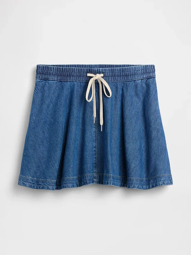 Ultrasoft Denim Easy Mini Skirt