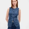 Ultrasoft Denim Longline Vest