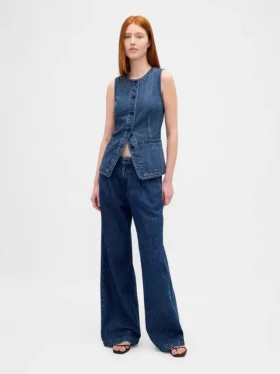 Ultrasoft Denim Longline Vest
