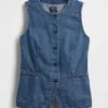 Ultrasoft Denim Longline Vest