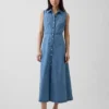 Ultrasoft Denim Maxi Shirtdress