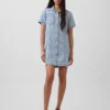 Ultrasoft Denim Mini Shirtdress