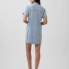 Ultrasoft Denim Mini Shirtdress